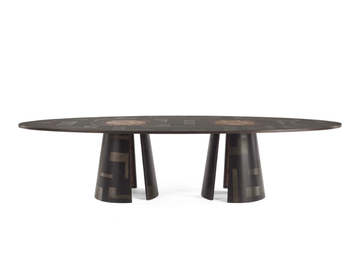ALEPPO - Oval wooden living room table by ETRO Home Interiors - view 2